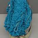 Non Slip Thick Shaggy Chenille Bathroom Rug Sets 2 Piece, Thickened Hot Melt Rubber Bottom Bath Mats for Bathroom, Bath Rugs Quick Dry Machine Washable for Shower (Peacock Blue, 32"x20" Plus 17"x24")
