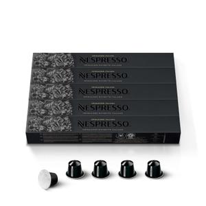 Nespresso Capsules Original Line, Ristretto Intenso, Dark Roast Coffee, 50 Count Coffee Pods (EXP 04/30/26)