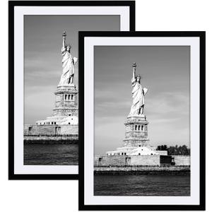 2 Pack 19"x25" Picture Frame Bundle, Black