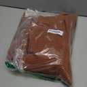 PRETTYGARDEN Womens Long Sleeve Quarter Zip Pullover Sweater Casual Loose V Neck Collared Ribbed Knit Jumper Tops Thumb Hole (XX-Large, Caramel)