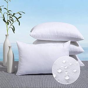 MIULEE Pack of 4 14x22 Outdoor Pillow Inserts, Water-Resistant Throw Pillow Inserts Decorative Premium Rectangle Pillow Stuffer Sham for Porch Swing Couch Sofa Cushion Patio Furniture