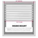 LOTUS & WINDOWARE Cordless Mini Blind, 1" Vinyl Slats, 39" Wide x 60" Long - White, Window Blinds for Home and Office, Interior Door Blinds - Light Filtering