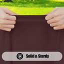 Smiry 2 Pack Rectangle Picnic Table Cloth, Waterproof Elastic Fitted Tablecloths, Washable Polyester Rectangular Patio Table Cover for Camping, Indoor and Outdoor (Coffee, 30"x96")