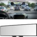 Car Rearview Mirrors,Yoolight Car Universal 12'' Interior Clip On Panoramic Rear View Mirror Wide Angle Rear View Mirror (12"L x 2.8" H)
