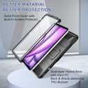 Soke Case for iPad Air 11-inch M3/M2 (2025/2024), iPad Air 5th/4th Generation 10.9-inch (2022/2020), with Built-in Screen Protector and Kickstand, Rugged Full Body Protective Cover - Black