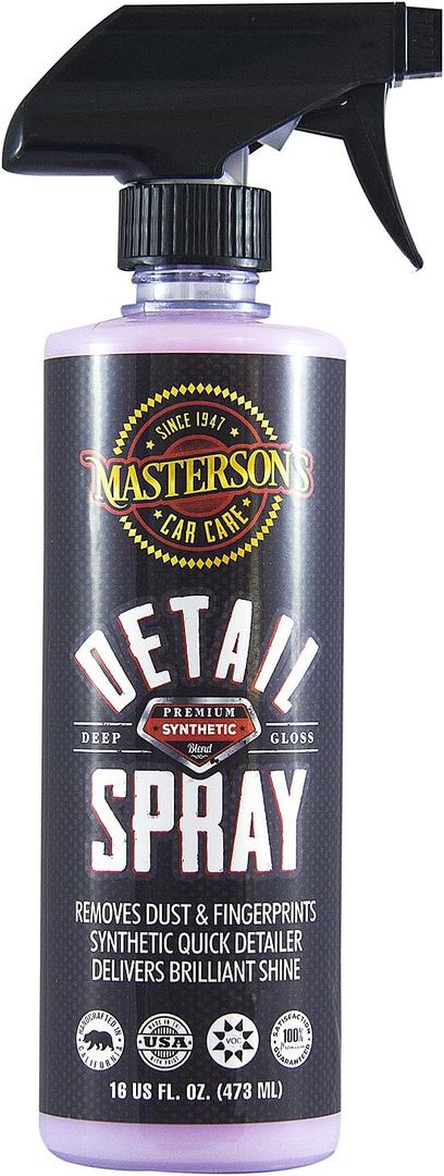 MASTERSON'S CAR CARE MCC_103_128 Detail Spray - Anti Static Sprayable Detailer for Cars, Trucks, Motorcycles, RV, Apartments - Removes Dust, Dirt, Fingerprints Instantly (16 oz.)