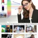 EYEURL 5-Pack Cat Eye Reading Glasses for Women- Men Blue Light Blocking Glasses Stylish Computer Readers for Women Anti Eyestrain & Glare with Spring Hinges,1.5