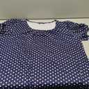 MONNURO Womens Plus Size Tops Cute Babydoll T Shirts Peplum Tunic Tops Loose Fit V-Neck Short Sleeve Blouse (Blue, 2XL)