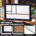 Briwooody 16x26 Diploma Frames with Tassel Holder and Stole Holder for 8.5x11 Diploma and 4x6 Photo, Wood Display Case for Certificate, 2026 Graduation Degree Frames Keepsake(Black,Blue Base)