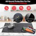 Extra -Large Translucent Induction Cooktop Protector Cover Mat 20.4" x 30.7 "(Magnetic) | 230C (450) Heat-Resistant | Range Covers for Electric Stove | Multi-Use Silicone Mat (TSMGTS4)
