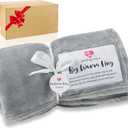 Get Well Blanket, Healing Blanket, Get Well Soon Gifts for Men and Women, Big Warm Hug, Comfort Throw Blanket Gray (50”x65”)