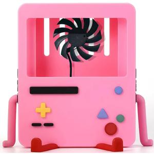 GRAPMKTG Charging Stand with Cooling Fan for Nintendo Switch Accessories Portable Dock Compatible for Nintendo Switch OLED Cute Case Decor Gift Men Women Kids Pink [nintendo_switch,sony_psp]