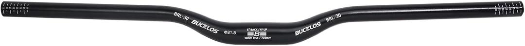 BUCKLOS Mountain Bike MTB Handlebars 25.4/31.8mm - 20/30/50/90/100/120/160mm Rise MTB Aluminum Alloy Handlebar - 720/780mm Extra Long Bicycle Riser HandleBars for E-Bike Folding Bike Downhill Racing.