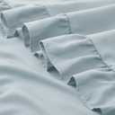 KKJIAF Ruffle Pillow Cases 26x26 Inches, Dusty Blue Square Ruffled Pillow Covers Set of 2, Microfiber Wrinkle Resistant Pillow Shams with Envelope Closure for Sofa Bed Living Room
