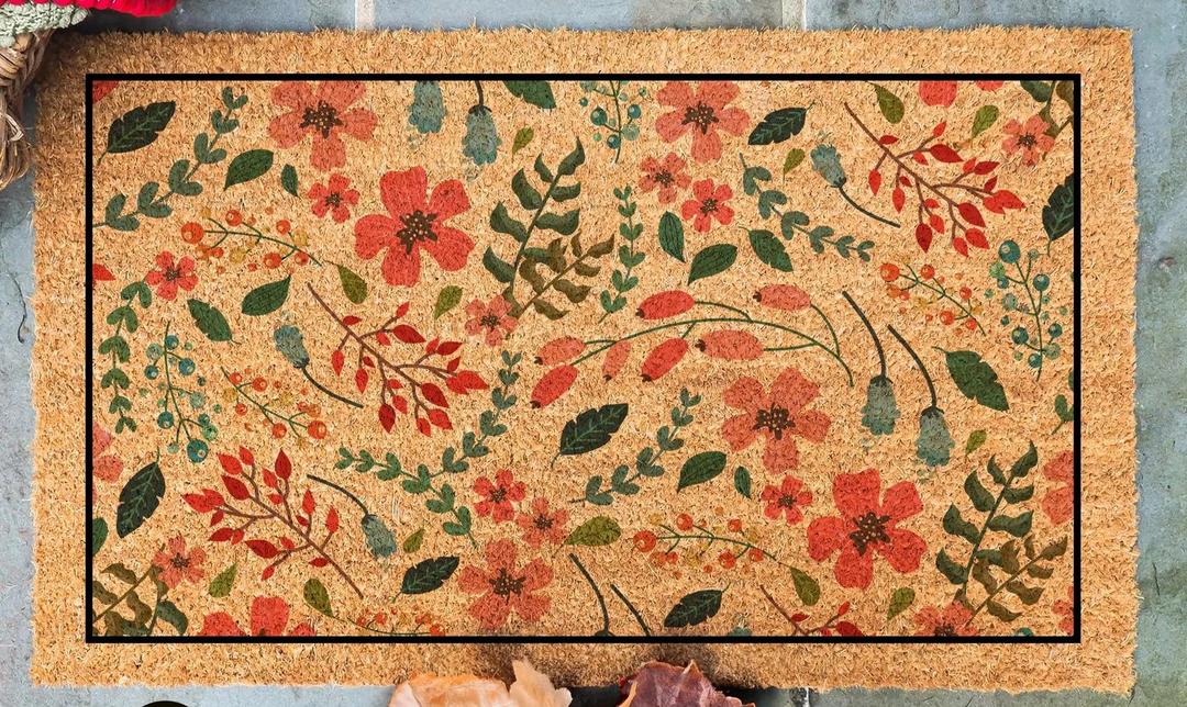 Floral Doormat, Welcome Doormat, Housewarming Gift, Boho Doormat, Colorful Doormat, Floral Decor, Floral Gift, Home Doormat, Boho Decor