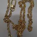 Purse Chain Strap Crossbody Gold Chain Shoulder Bag Replacement Strap with Metal Buckles (Length: 17.7 Inch)
