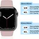 7 x JXGM Compatible with Apple Watch Band 38mm 40mm 42mm 44mm, Soft Silicone Sport Wristbands Replacement Strap for iWatch Series SE 6 5 4 3 2 1 Sport Edition for Women Men (Pink Sand, 42mm/44mm S/M)