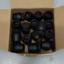 16PCS Small Chair Leg Floor Protectors, Metal Chair Leg Caps Covers Silicone Chair Feet Protectors for Wood Floors,Round Felt Furniture Pads Furniture Sliders for Hardwood Floors(Black,Fit 0.8"-1.05")