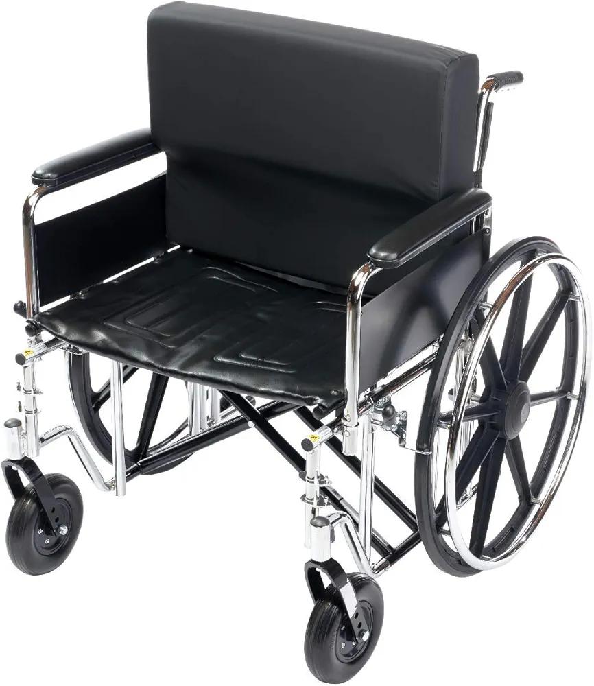 Lacura Bariatric Backrest, 24", Comfortable, Supportive, and Spacious Wheelchair Back Pillow, Firm Back Support to Maximize Comfort for Patients Who Want More Room, Water-Resistant Cover