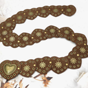 Wide Disc Belt for Women Vintage Hollow Boho Leather Belt Western Chunky Waist Belt Cowboy Metal Buckle Concho Belts