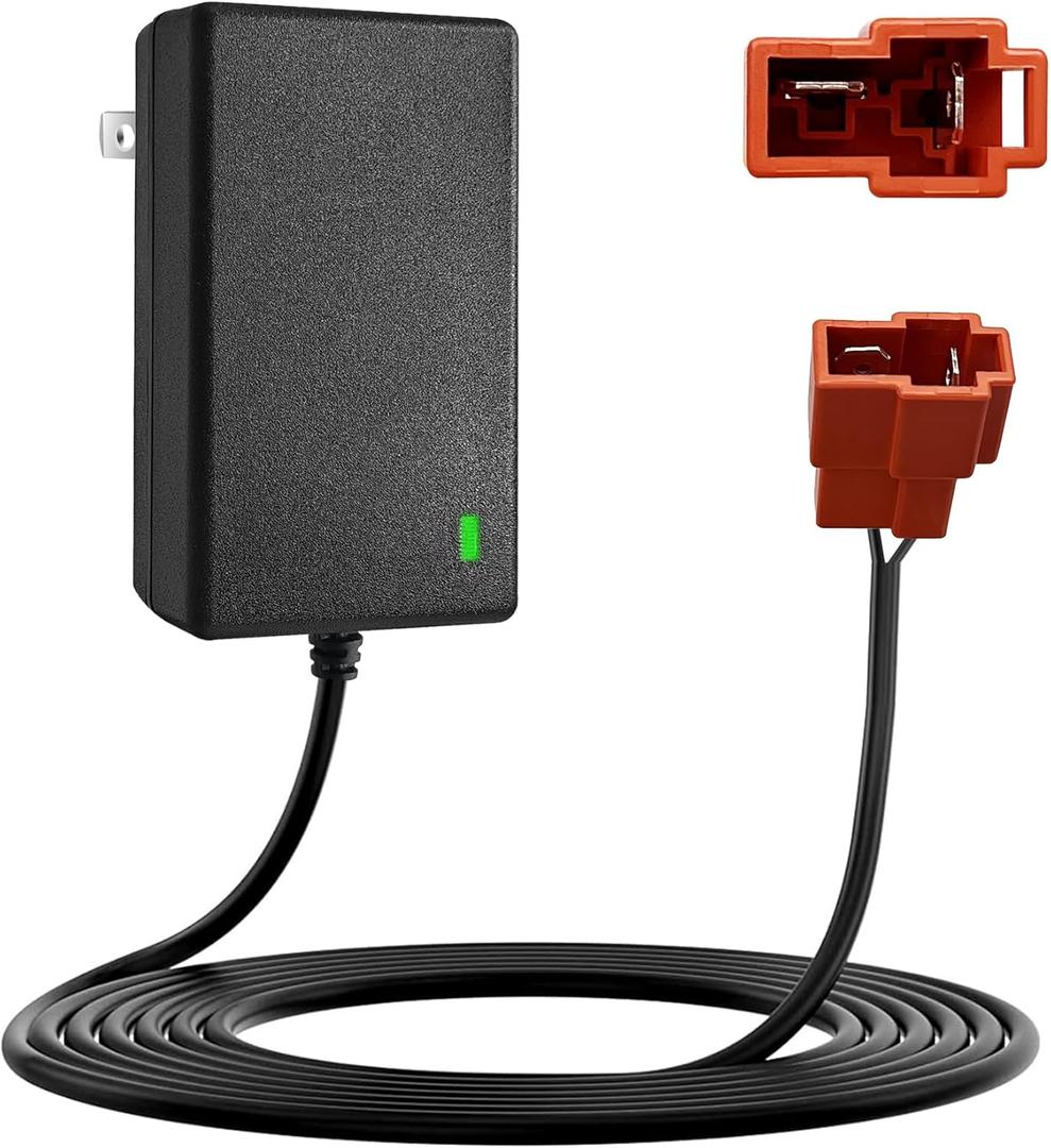 24V Battery Charger Compatible with Ride On Toys for Kids, 24Volt (28.8V) Batteries Car for Kids, for Huffy Torex UTV 4X4, 2 Pin Red Square Plug 24v Charger for Ride on Toys Kid Electric Car