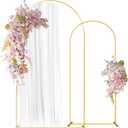 Wedding Arch Backdrop Stand Set of 2 (7.2FT, 6FT) Gold Wedding Balloon Arched Backdrop Stand Square Arch Frame for Birthday Party Bridal Baby Shower Ceremony Decoration