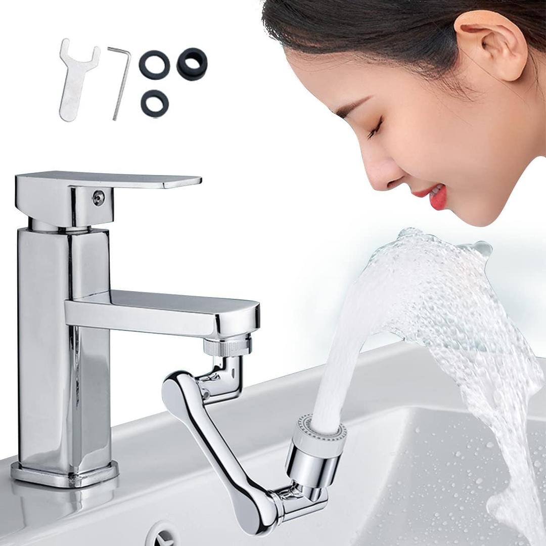 1080 Faucet Extender For Bathroom Sink, Rotating Faucet Extender Aerator, Swivel Faucet Attachment, 1080 Degree Rotatable Faucet Aerator (Dual-Mode)