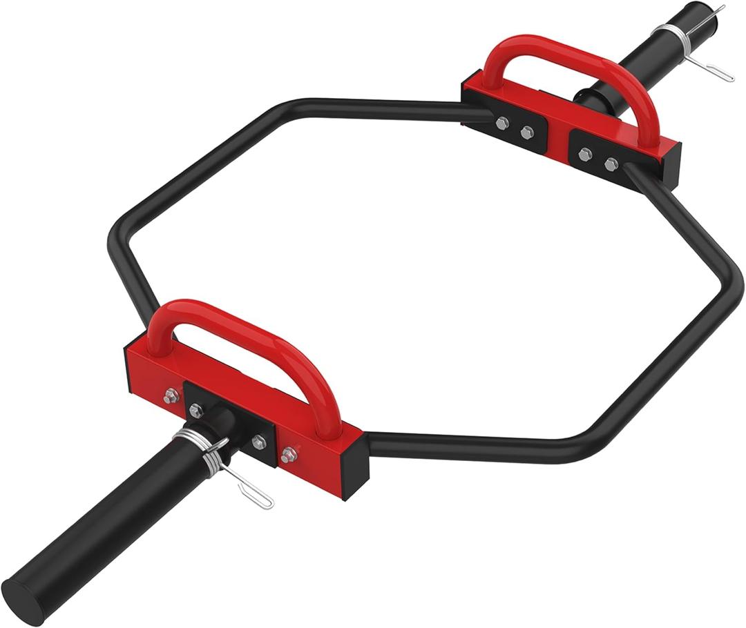 Olympic Trap Bar, Hex Deadlift Squat Bar for 2" Olympic Barbell, 49" Shrug Bar with Handles, 500Lbs Weight Capacit Suitable Home Gym Equipment Workouts for Beginners,Women,Men