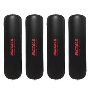 Buffalo Gear Boat Fenders 4 Pack Boat Bumpers for Docking 6.3" x 24" Inflatable Boat Buoys Bumpers with Air Pump