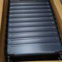 Amazon Basics 30" Hardside Large Checked Luggage, Hardshell Suitcase With Wheels, Expandable For Up to 15% More Space, With Scratch-Resistant Surface, Four Multi-directional Wheels, Navy Blue