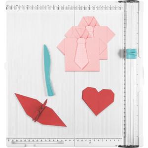Scoring Board Paper Trimmer, Includes 12x12 Inch Folding Scoring Board, Scoring Tool with Paper Folding, for Make Scrapbook, Cards, Envelope, Coupons and Photo