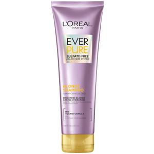 L'Oreal Paris Blonde Sulfate Free Shampoo for Color-Treated Hair, Neutralizes Brass + Balances, EverPure, 8.5 Fl Oz