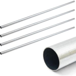 Otoolling 4 Pcs 1-1/2" x 6' Galvanized Pipe Tubing Chain Link Fence Extension Pipe for The Top of The Fence, Gates, Posts