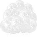 White Confetti Balloons, 25 Pcs Thickened 12 Inch Clear Latex Balloon with Confetti Inside for Graduation Engagement Bridal Shower Party Baby Shower Gender Reveal Birthday Party Decoration Supplies
