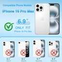 DJBull for iPhone 16 Pro Max 6.9" Wallet Case with Card Holder, Shoulder and Wristlet Straps, Soft PU Leather, Magnetic Snap, Flip Phone Case for Women Men for Apple 16 Pro Max White