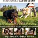 Kseroo 3-Pack Indestructible Dog Chew Toys for Aggressive Chewers: Bacon Flavored Rock-Hard Solid Nylon, Tough Dog Bones for Medium/Large Dogs 25-90lbs, Heavy Duty Dog Toys to Keep Them Busy, Brown-XL