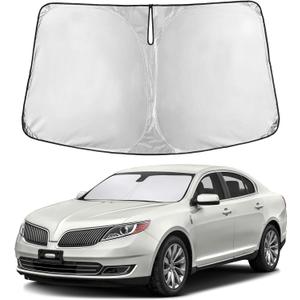 EcoNour Windshield Sunshade Compatible for Lincoln MKS 2009-2014 2015 2016, Sun Visor for Front Windshield & Window Sun Shade Cover, UV Heat Blocker & Protector, Car Accessories