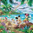Cra-Z-Art Disney Dreams Collection Deluxe Paint by Number Thomas Kinkade Mickey & Minnie in Hawaii, 20 x 16 inches