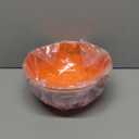 3 Pieces Halloween Candy Bowl - Large Plastic Trick or Treat Bowls, Reusable Serving for Halloween Party Supplies (White Pink Orange)