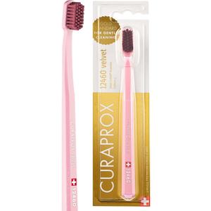 Curaprox CS 12460 Velvet Soft Toothbrush Sensitive Gum Care | Ultra-Gentle Cleaning with 12,460 Filaments | Single Pack, Pink-Fuchsia