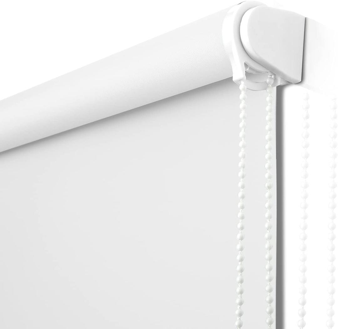 NUTRO CHILL Blackout Blinds, Window Shades Blackout with Thermal Insulated, UV Protection Fabric Window Blinds for Home and Office, Easy to Install (23"W x 68"H, White)