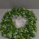 Sggvecsy 17.7’’ St. Patrick's Day Shamrocks Wreath for Front Door with 30 Green Lights Artificial Greenery Clover Wreath for Irish St. Patrick's Day Decoration Wall Window Outdoor Indoor Home Decor