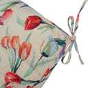 Set of 2 Outdoor Dining Chair Cushions, Patio Seating Cushions, 38x18x4.5 inch, for Garden Patio Furniture (Tulip)
