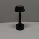 Egobasic Rechargeable Cordless Small Table Lamp Portable Battery Operated Lamp Touch 3 Way Dimmable Metal Bedside Night Light Lamps for Bedroom, Dining Room Patio Restaurant Bar Hotel (Black)