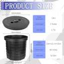 13 x 10.2 x 15'' Medium Perforated Sump Pump Basin and Lid Combo