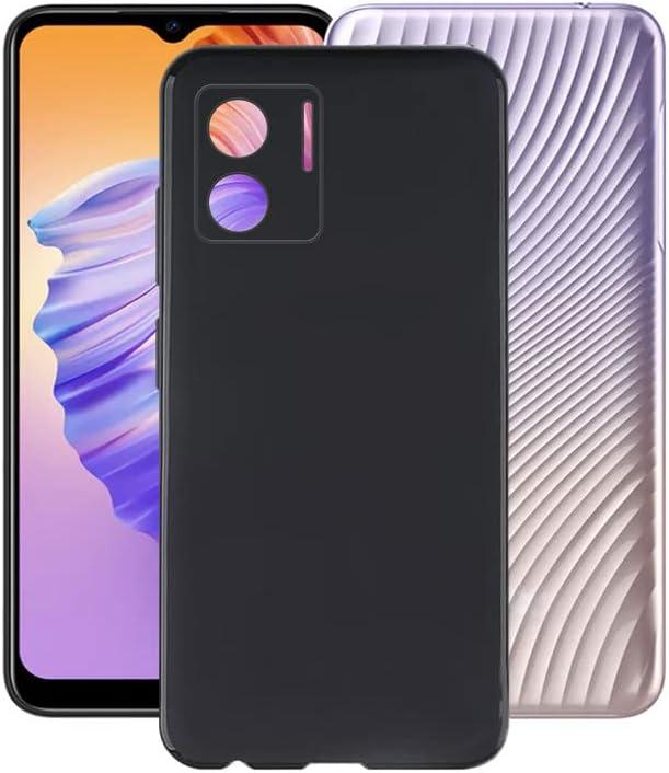 for Doogee N50 [6.52"] Case, Soft Silicone Bumper Shell Black Flexible Rubber Phone Protective Cases TPU Cover for Doogee N50 -Black