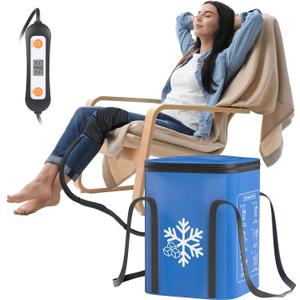 Ice Machine for Knee After Surgery,19QT Quiet Cold Therapy Machine for Knee Replacement with Auto Timer, Leak-Proof Design & Adjustable Flow,Multi-Joint Ice Pads