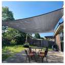 SUNLAX Large Sun Shade Sail 16' x 20' Dark Grey Rectangle Canopy Sail Shade Cover UV Block Permeable Sunshade Outdoor for Patio Backyard