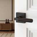 Asidrama 4 Pack Oil Rubbed Bronze Privacy Door Handles, Door Lever with Door Knobs Indoor for Bedroom or Bathroom, Heavy Duty Door Handles Interior with Locks for Left Right Sided Doors