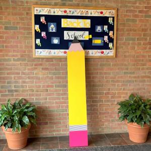 Threehoney 47.2 in Giant Wooden Pencil Shaped Decoration Graduation Party Decoration Jumbo Pencil Preschool Kindergarten Classroom Photo Props Backdrop for Back to School Classroom Decor